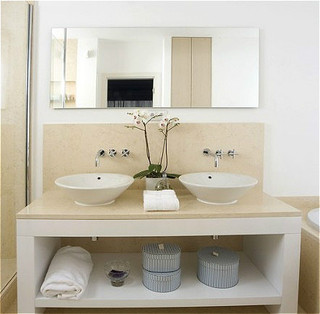 简约风格简洁黄色卫生间洗手台图片