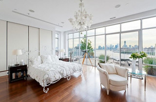 简约风格浪漫白色卧室吊顶设计