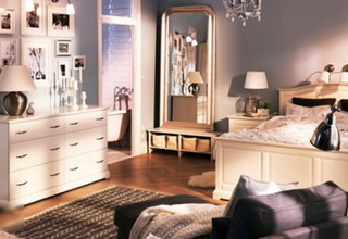欧式风格浪漫白色卧室家具图片