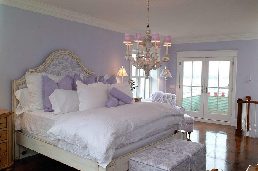 欧式风格唯美暖色调卧室床图片