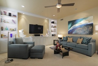 现代简约风格浪漫暖色调客厅沙发效果图