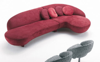 简约风格小清新红色沙发图片