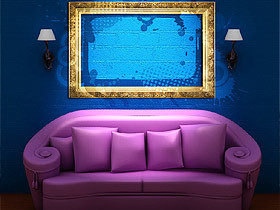 紫色的神秘烘托出客厅异样魅力