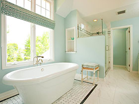 卫浴间的清新范儿  21款彩色卫生间设计