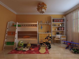 欧式风格可爱儿童房儿童床图片