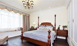 美式风格大气白色卧室装修图片