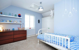 地中海风格可爱蓝色儿童房装修效果图