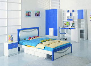 地中海风格可爱蓝色儿童房装潢
