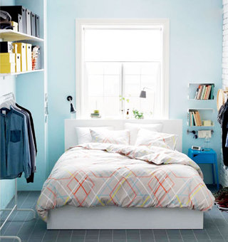 简约风格小清新蓝色卧室设计