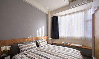 现代简约风格简洁卧室飘窗设计图