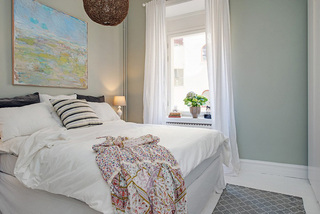 北欧风格舒适白色90平米卧室改造