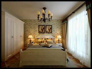 地中海风格舒适卧室飘窗设计图