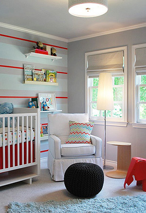 美式风格时尚白色儿童房设计
