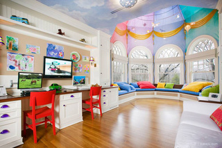 美式风格儿童房家具图片
