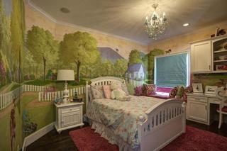 宜家风格可爱绿色儿童房装修图片