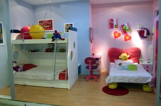 宜家风格可爱儿童房儿童床效果图