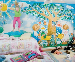 现代简约风格可爱绿色儿童房装修效果图
