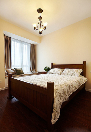 欧式风格卧室实木床效果图