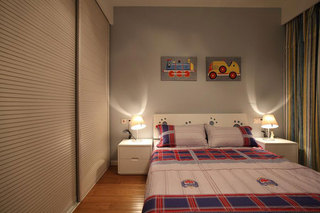 现代简约风格15-20万80平米卧室效果图