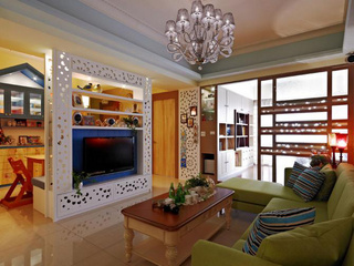 美式风格黄色客厅家具图片