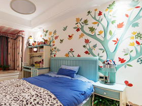 舒适安眠环境 18款卧室手绘墙设计图片