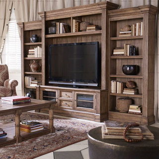 现代简约风格实用咖啡色电视柜效果图