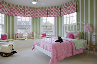田园风格粉色卧室床效果图