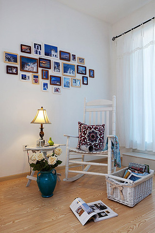 地中海风格两室一厅浪漫蓝色设计图