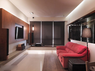 简约风格单身公寓舒适客厅装修图片