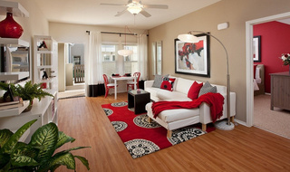 欧式风格可爱红色沙发背景墙设计图