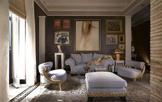 欧式风格艺术沙发背景墙效果图