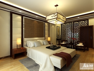 中式古典 温馨大气卧室装修图片