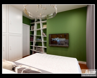 清新绿色 世纪城的温馨卧室装修效果图