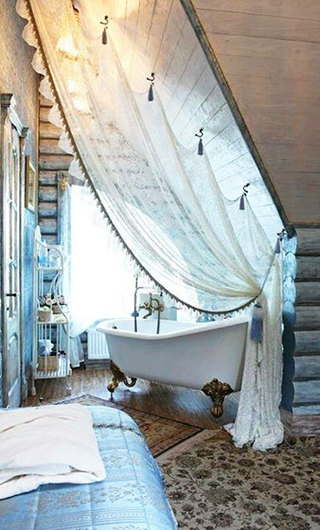 欧式风格白色浴缸图片