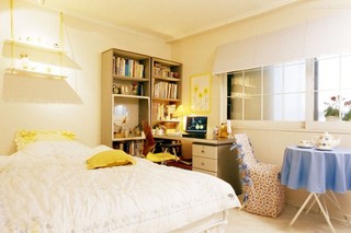 欧式风格黄色卧室背景墙效果图