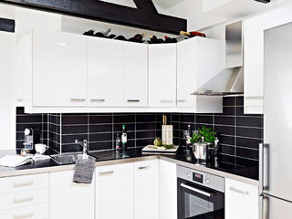 北欧风格简洁厨房瓷砖图片