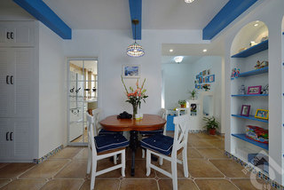地中海风格三居室小清新90平米设计图