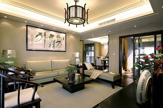 中式风格别墅古典黑色效果图
