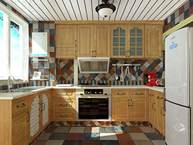 U型橱柜设计  16张地中海厨房图片