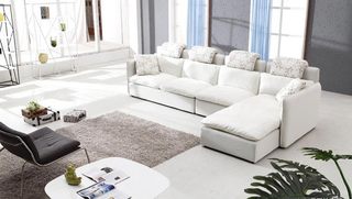 简洁白色沙发效果图