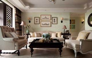 美式风格大户型舒适客厅沙发沙发效果图
