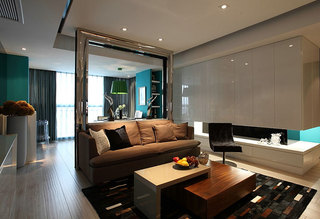 现代简约风格二居室时尚15-20万90平米客厅效果图