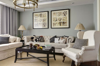 简约风格三居室浪漫沙发背景墙设计图