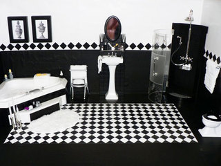 大气黑色卫浴间瓷砖瓷砖效果图
