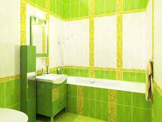 绿色卫生间瓷砖图片