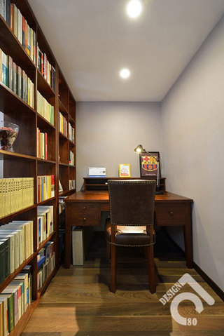 混搭风格二居室温馨100平米书房效果图