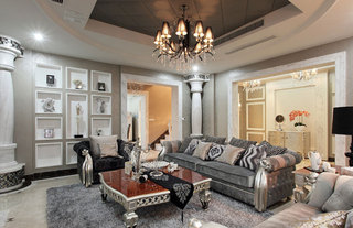 新古典风格别墅奢华客厅沙发沙发效果图