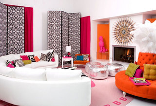古典粉色客厅设计