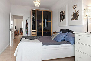 现代简约风格一居室舒适40平米卧室改造