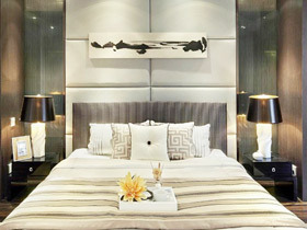 营造卧室风格 18款中式床头软包图片